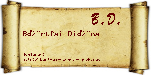 Bártfai Diána névjegykártya